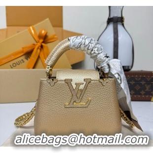 Good Quality Louis Vuitton LV Mirage Capucines Taurillon leather Nano M80749 Light Gold 2026