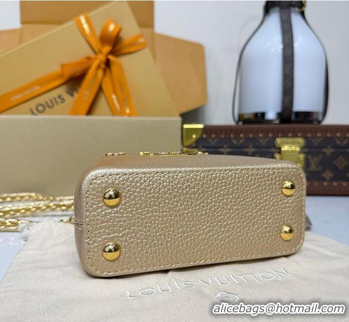 Good Quality Louis Vuitton LV Mirage Capucines Taurillon leather Nano M80749 Light Gold 2026