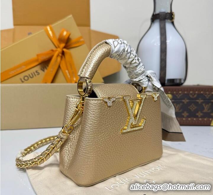 Good Quality Louis Vuitton LV Mirage Capucines Taurillon leather Nano M80749 Light Gold 2026