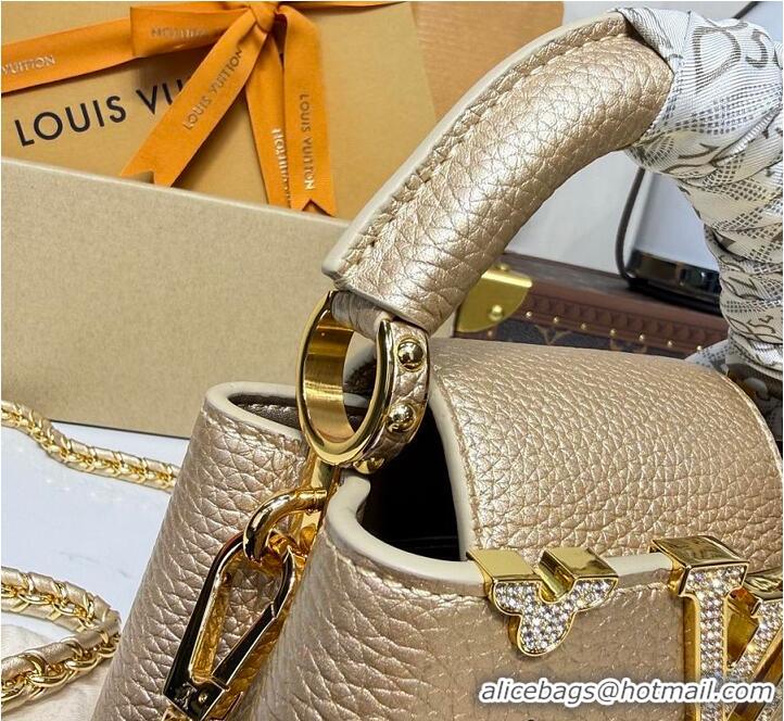 Good Quality Louis Vuitton LV Mirage Capucines Taurillon leather Nano M80749 Light Gold 2026