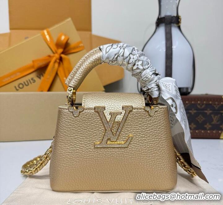 Good Quality Louis Vuitton LV Mirage Capucines Taurillon leather Nano M80749 Light Gold 2026