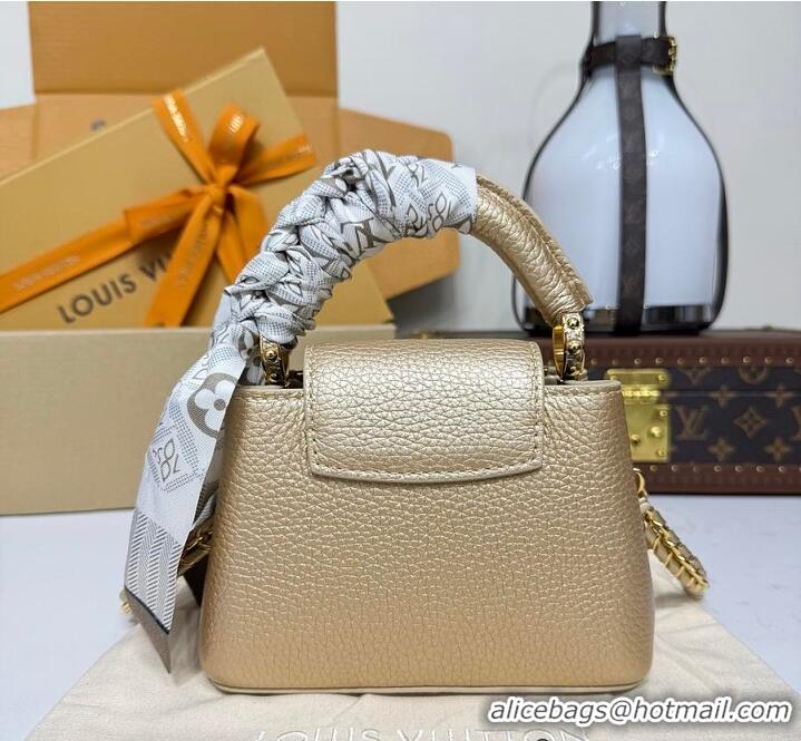Good Quality Louis Vuitton LV Mirage Capucines Taurillon leather Nano M80749 Light Gold 2026