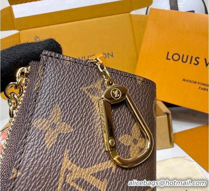 Luxury Cheap Louis Vuitton Noa Key Holder Monogram/Sweet Coral M80750