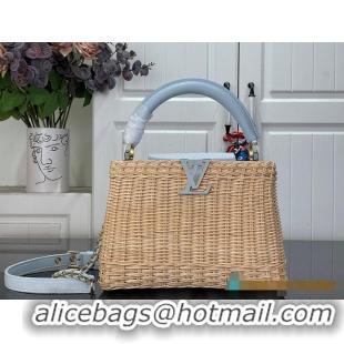 Fashion Discount Louis Vuitton Capucines BB Sky Denim Rattan and Denim N88126 2026