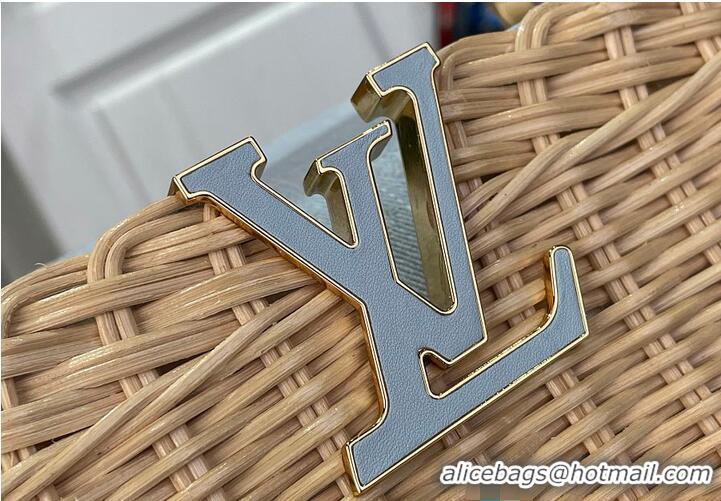 Fashion Discount Louis Vuitton Capucines BB Sky Denim Rattan and Denim N88126 2026
