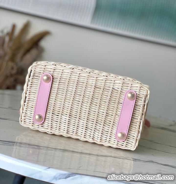 Super Quality Louis Vuitton Capucines BB Washed Pink Rattan and Denim N88126 2026