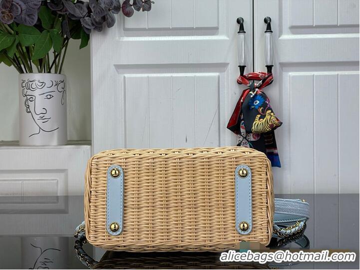 Luxury Cheap Louis Vuitton Capucines Mini Bag Sky Denim Rattan and Denim M26005 2026