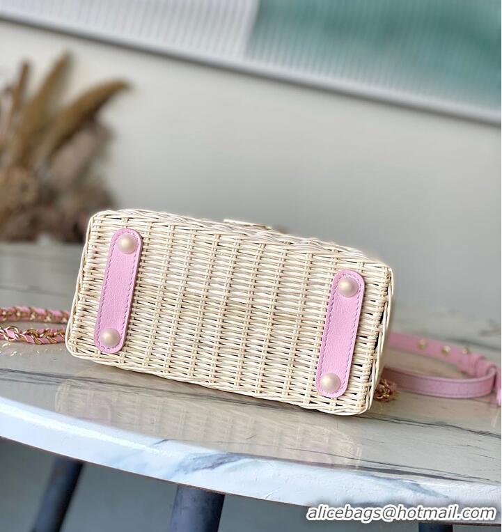 Top Quality Louis Vuitton Capucines Mini Washed Pink Rattan and Denim M26005 2026