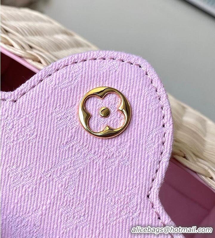 Top Quality Louis Vuitton Capucines Mini Washed Pink Rattan and Denim M26005 2026