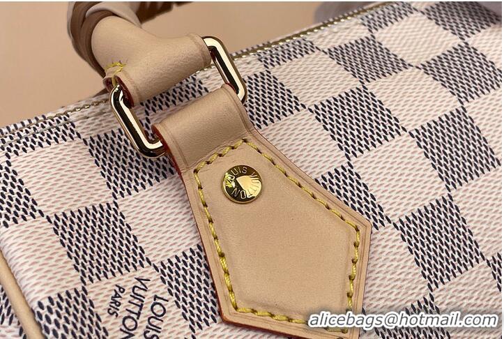 Famous Brand Louis Vuitton Speedy Bandouliere 20 Damier Azur Canvas Banana Yellow M00209
