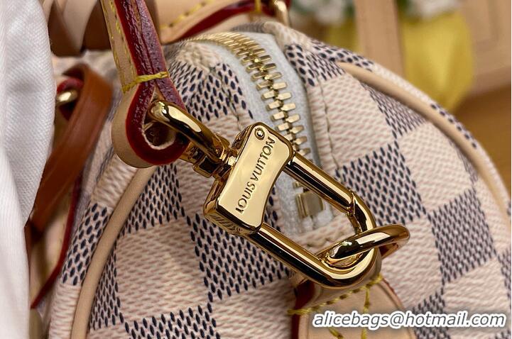 Famous Brand Louis Vuitton Speedy Bandouliere 20 Damier Azur Canvas Banana Yellow M00209