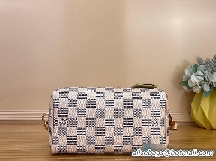 Famous Brand Louis Vuitton Speedy Bandouliere 20 Damier Azur Canvas Banana Yellow M00209