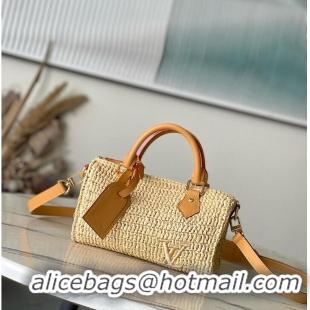 Reasonable Price Louis Vuitton Speedy 25 Bandouliere Natural Beige Raffia M14458 2026