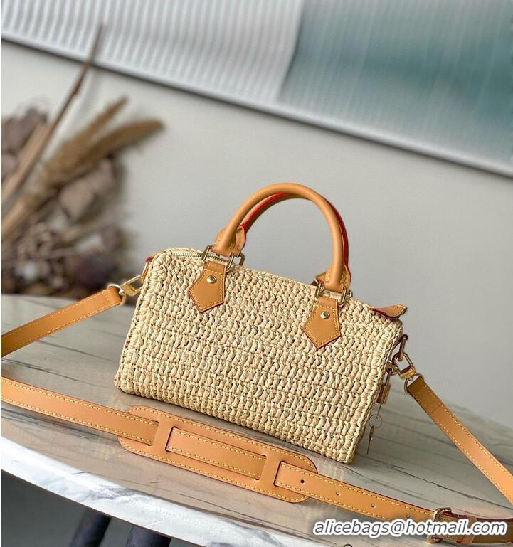 Reasonable Price Louis Vuitton Speedy 25 Bandouliere Natural Beige Raffia M14458 2026