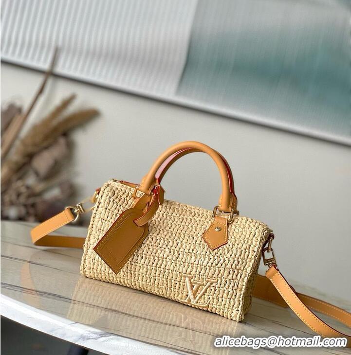 Reasonable Price Louis Vuitton Speedy 25 Bandouliere Natural Beige Raffia M14458 2026