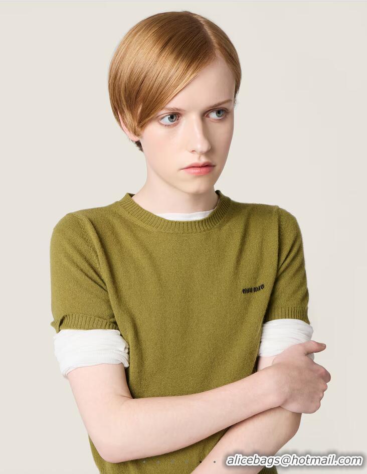 Buy New Cheap Miu Miu Cashmere Sweater M0613 Fern Green 2026