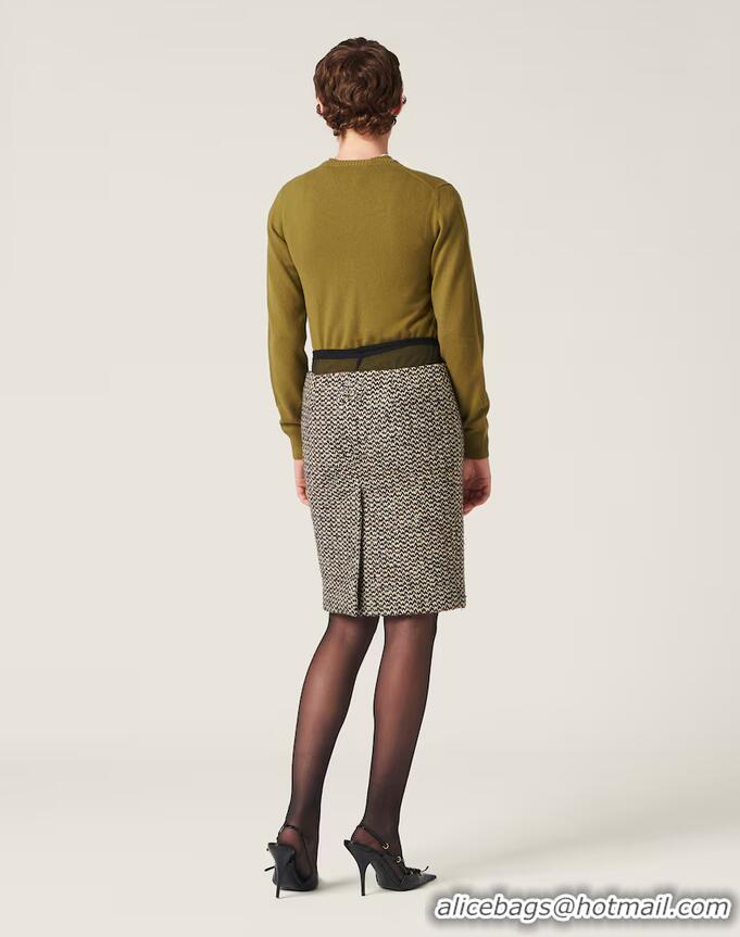 Big Discount Miu Miu Cashmere Knit Cardigan M0614 Fern Green 2026