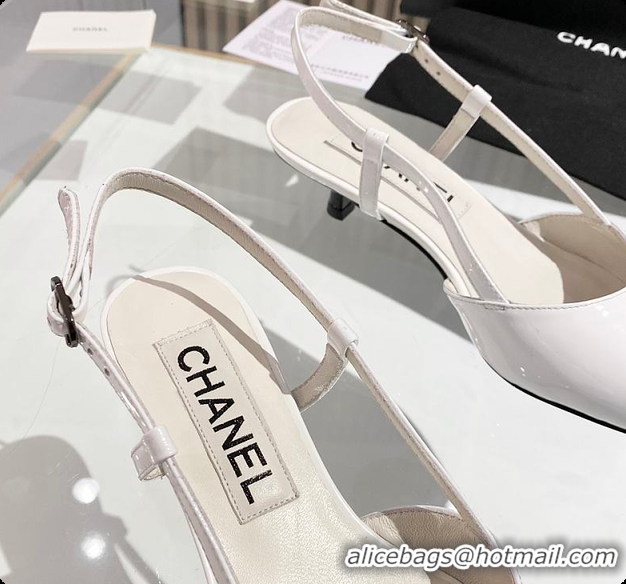 Classic Hot Chanel Slingback Black and white Shoes 6080308