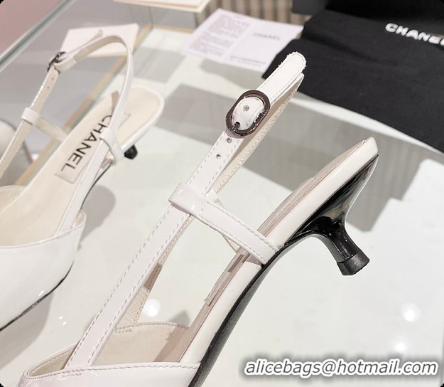 Classic Hot Chanel Slingback Black and white Shoes 6080308