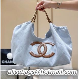 Best Price Chanel Coco Beach Small Shopping Bag Denim/Calfskin AS6191 Blue/Brown/Gold 2026