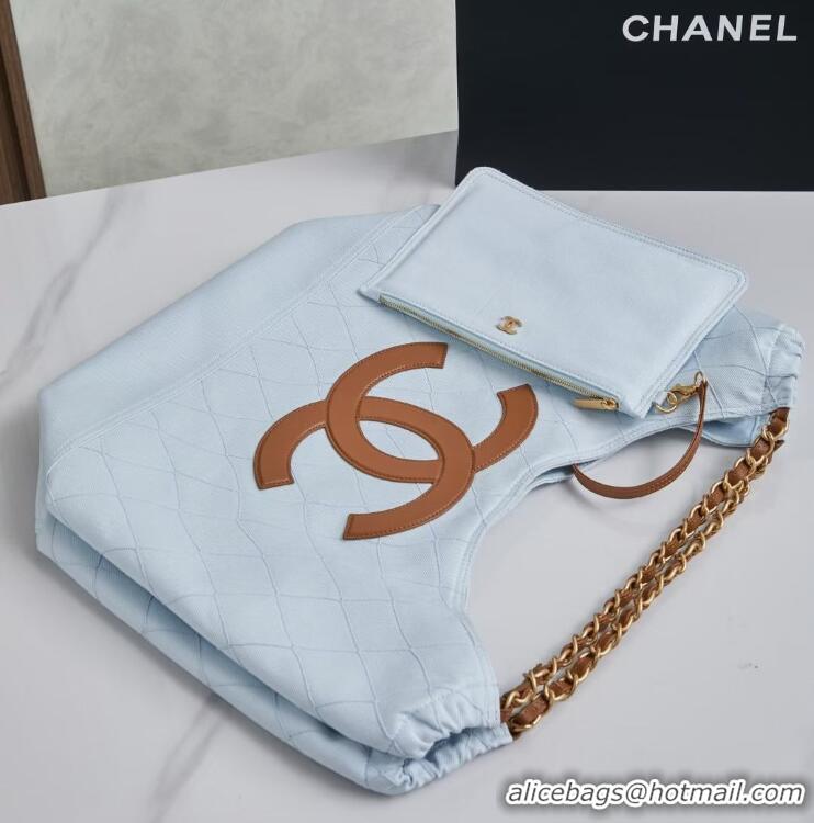 Best Price Chanel Coco Beach Small Shopping Bag Denim/Calfskin AS6191 Blue/Brown/Gold 2026