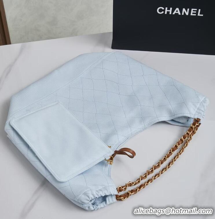 Best Price Chanel Coco Beach Small Shopping Bag Denim/Calfskin AS6191 Blue/Brown/Gold 2026
