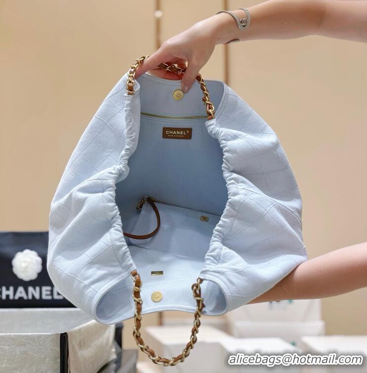 Best Price Chanel Coco Beach Small Shopping Bag Denim/Calfskin AS6191 Blue/Brown/Gold 2026