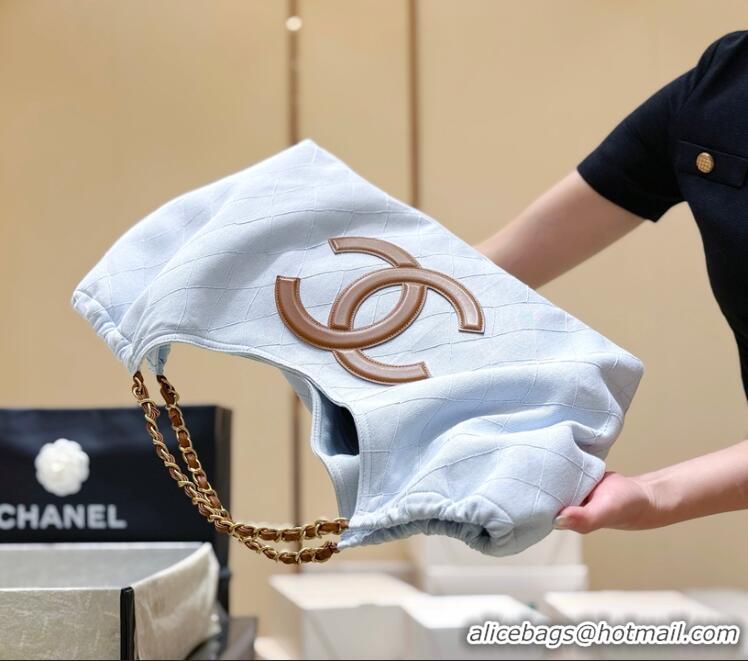 Best Price Chanel Coco Beach Small Shopping Bag Denim/Calfskin AS6191 Blue/Brown/Gold 2026
