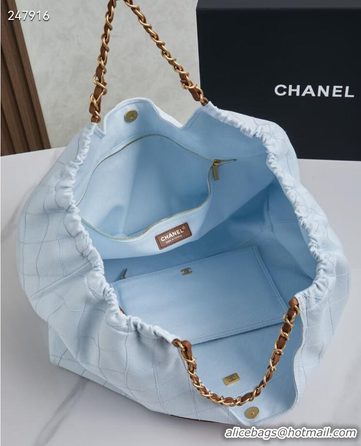 Best Price Chanel Coco Beach Small Shopping Bag Denim/Calfskin AS6191 Blue/Brown/Gold 2026