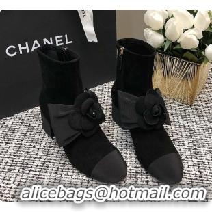 Buy Discount Chanel Suede Kidskin & Grosgrain Black 6080404