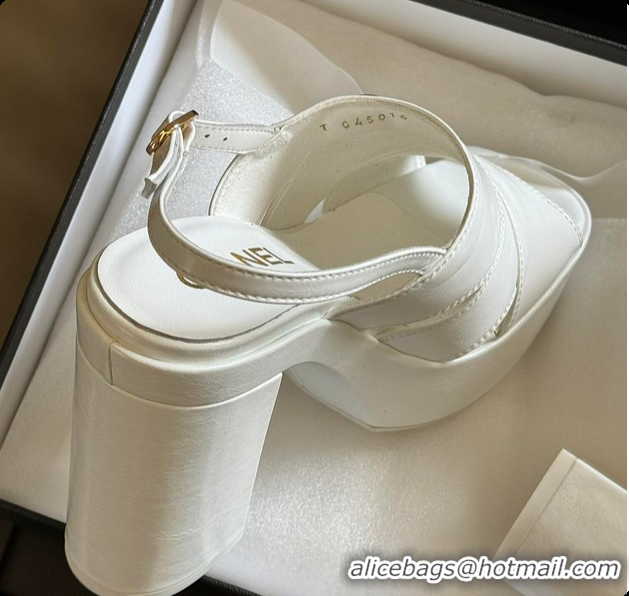 Big Discount Chanel Sandals White Patent 6080411