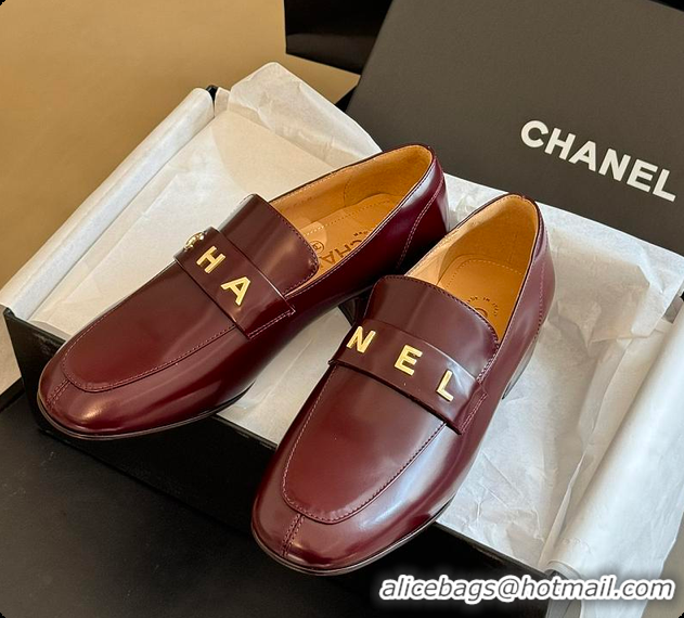 Classic Hot Chanel Red Loafer Women 6080412