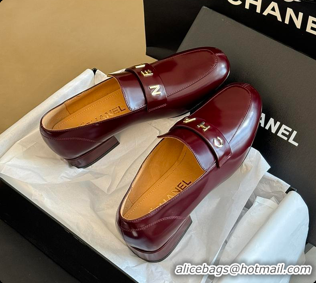 Classic Hot Chanel Red Loafer Women 6080412