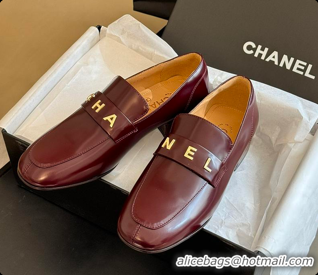 Classic Hot Chanel Red Loafer Women 6080412