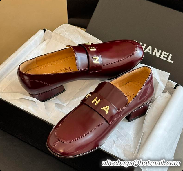 Classic Hot Chanel Red Loafer Women 6080412
