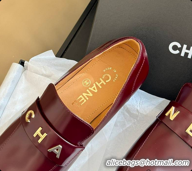 Classic Hot Chanel Red Loafer Women 6080412