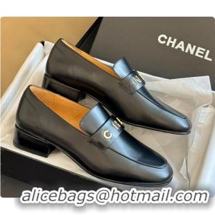 Low Cost Chanel Black Loafer Women 6080412