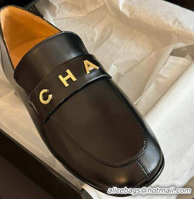 Low Cost Chanel Black Loafer Women 6080412