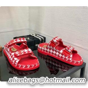 Most Popular Chanel Slipper Red 6080414