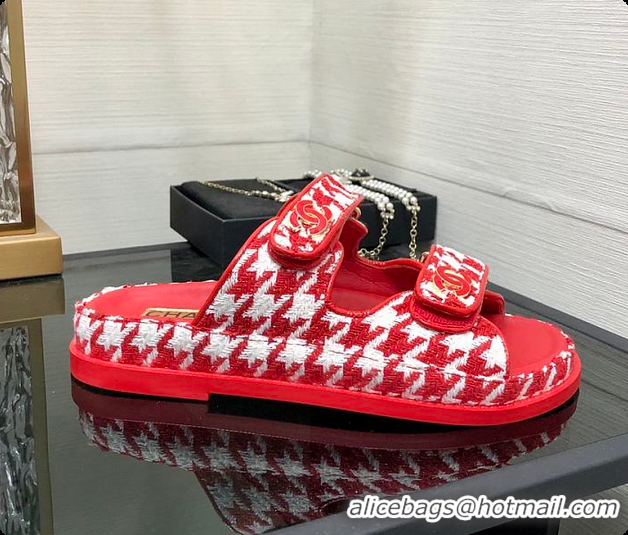 Most Popular Chanel Slipper Red 6080414