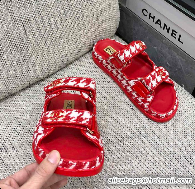 Most Popular Chanel Slipper Red 6080414