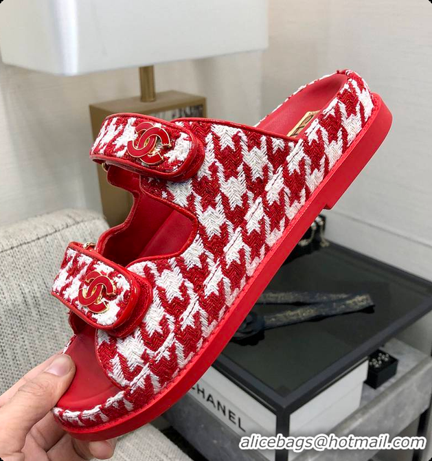 Most Popular Chanel Slipper Red 6080414