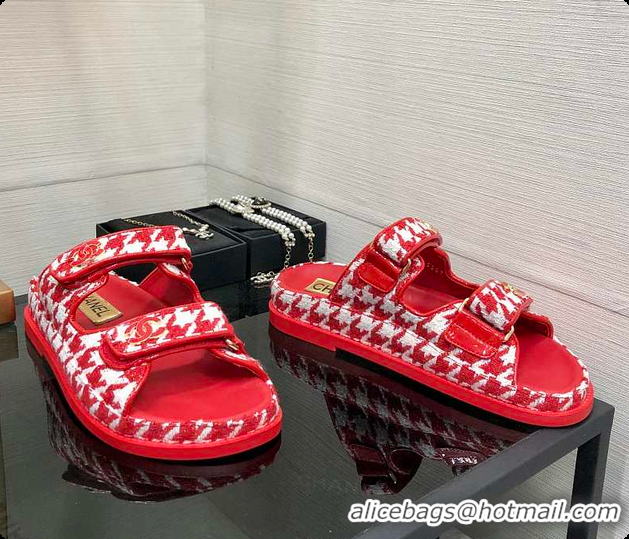 Most Popular Chanel Slipper Red 6080414