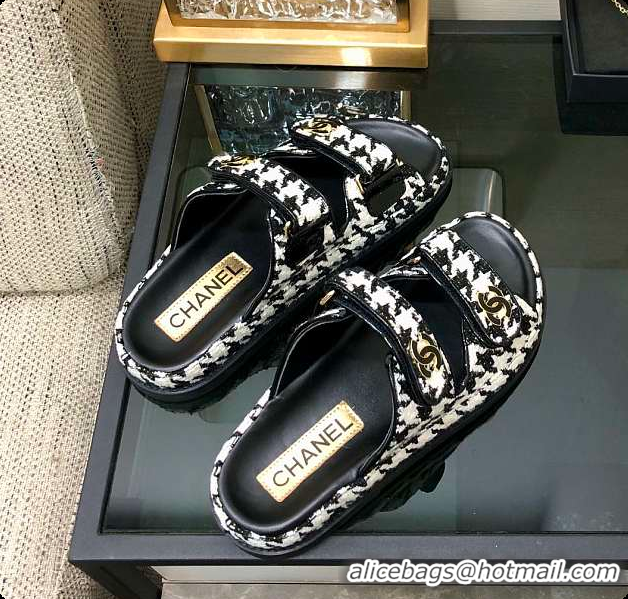 Top Design Chanel Slipper Black 6080414