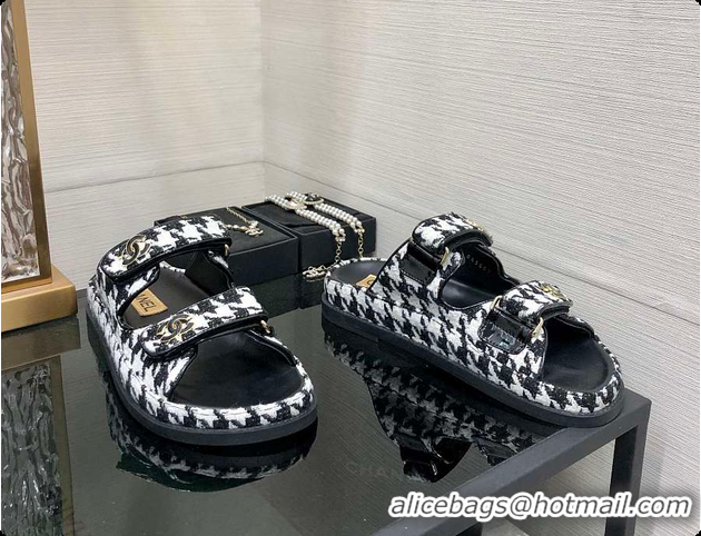 Top Design Chanel Slipper Black 6080414