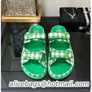 Shop Cheap Chanel Slipper Green 6080414