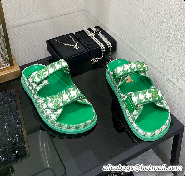 Shop Cheap Chanel Slipper Green 6080414
