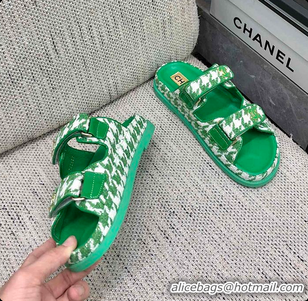 Shop Cheap Chanel Slipper Green 6080414