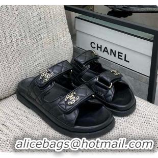 Sophisticated Chanel Slipper Black 01 6080415