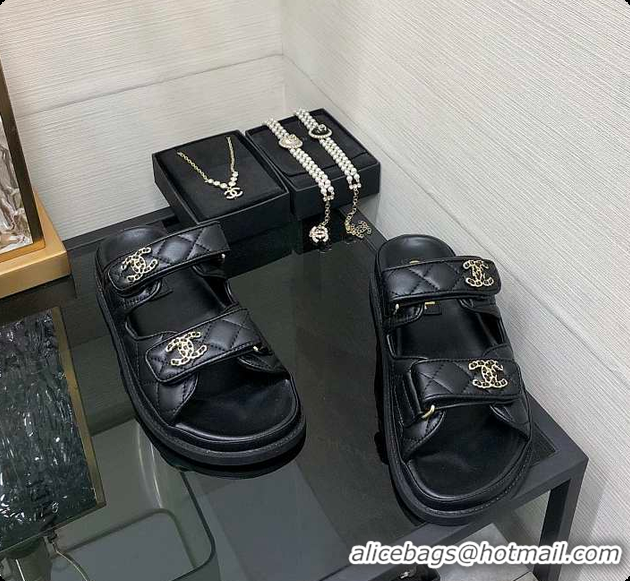 Sophisticated Chanel Slipper Black 01 6080415